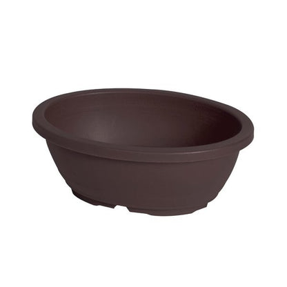 Felton FBL2709 oval flower pot in Dark Brown, 42 × 36 × 17 cm