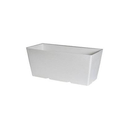 Felton FBL2480 rectangular flower pot in White, 46 × 22 × 20 cm