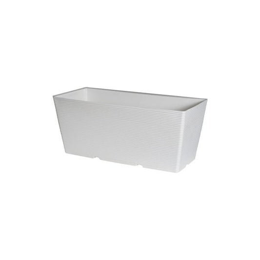 Felton FBL2480 rectangular flower pot in White, 46 × 22 × 20 cm