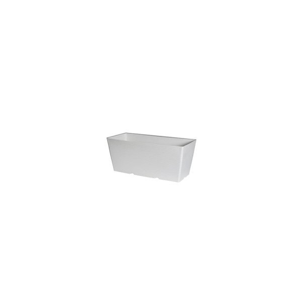 Felton FBL2651 rectangular flower pot in White, 26 × 12 × 10 cm