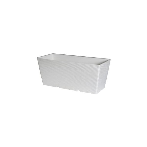 Felton FBL2653 rectangular flower pot in White, 40 × 19 × 17 cm