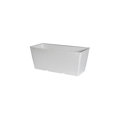 Felton FBL2653 rectangular flower pot in White, 40 × 19 × 17 cm