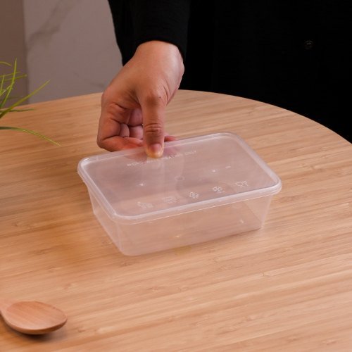 Felton RT750S clear rectangular food container, 750mL, 173 × 122 × 54 mm