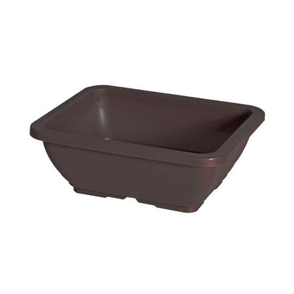 Felton FBL2695 rectangular flower pot in Dark Brown, 20 × 16 × 7.5 cm