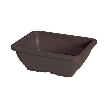 Felton FBL2696 rectangular flower pot in Dark Brown, 24.5 × 19.5 × 9 cm