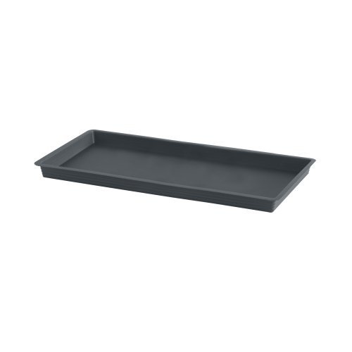 Felton GDN3681 Rectangular Flower Pot Saucer, 77 × 31.7 × 4.6 cm, Dark Grey Saucer