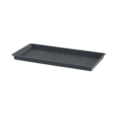 Felton GDN3681 Rectangular Flower Pot Saucer, 77 × 31.7 × 4.6 cm, Dark Grey Saucer