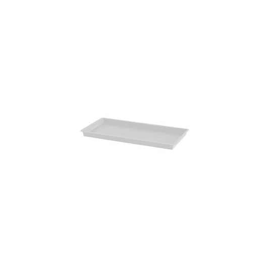 Felton FBL2661 Rectangular Flower Pot Saucer, 37.5 × 18.5 × 3 cm, White Saucer Only