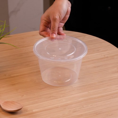 Felton RT1000R clear round food container, 1000mL, 150 × 150 × 96 mm