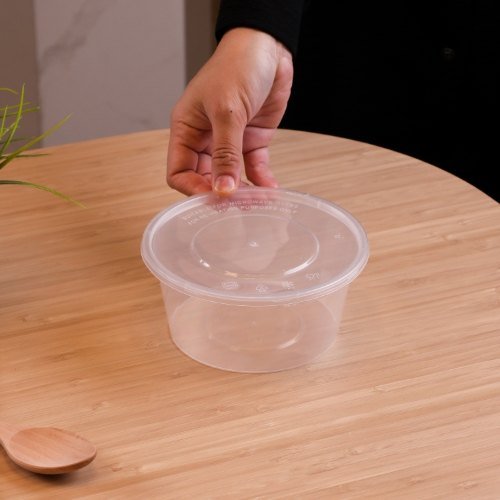 Felton RT750R clear round food container, 750mL, 150 × 150 × 68 mm