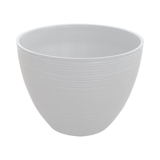 Felton FBL2450 round flower pot in White, 33 × 33 × 24.5 cm