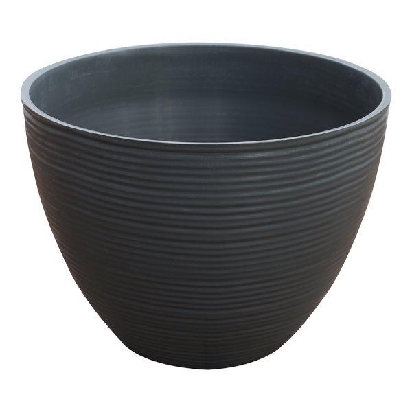 Felton FBL2452 round flower pot in Grey, 48 × 48 × 35.5 cm