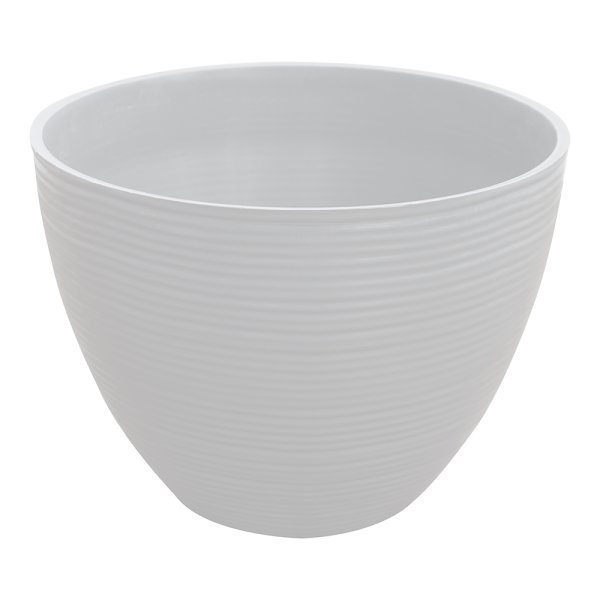 Felton FBL2452 round flower pot in White, 48 × 48 × 35.5 cm