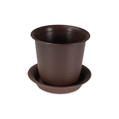Felton FBL2459 round saucer in Brown, 14 × 14 × 13 cm