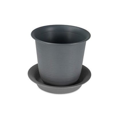 Felton FBL2459 round saucer in Grey, 14 × 14 × 13 cm