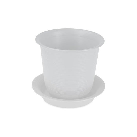 Felton FBL2459 round saucer in White, 14 × 14 × 13 cm