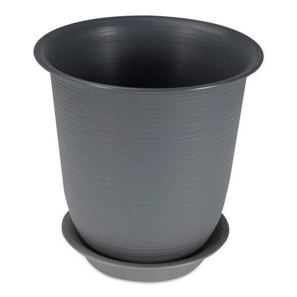 Felton FBL2462 round flower pot in Grey, 44.5 × 44.5 × 45 cm