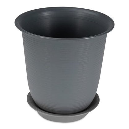 Felton FBL2462 round flower pot in Grey, 44.5 × 44.5 × 45 cm
