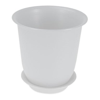 Felton FBL2462 round flower pot in White, 44.5 × 44.5 × 45 cm