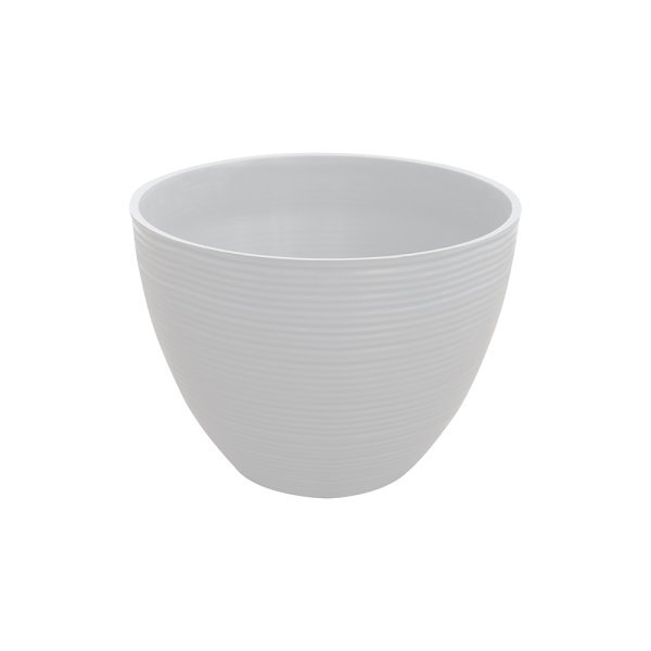 Felton FBL2476 round flower pot in White, 12 × 12 × 12 cm