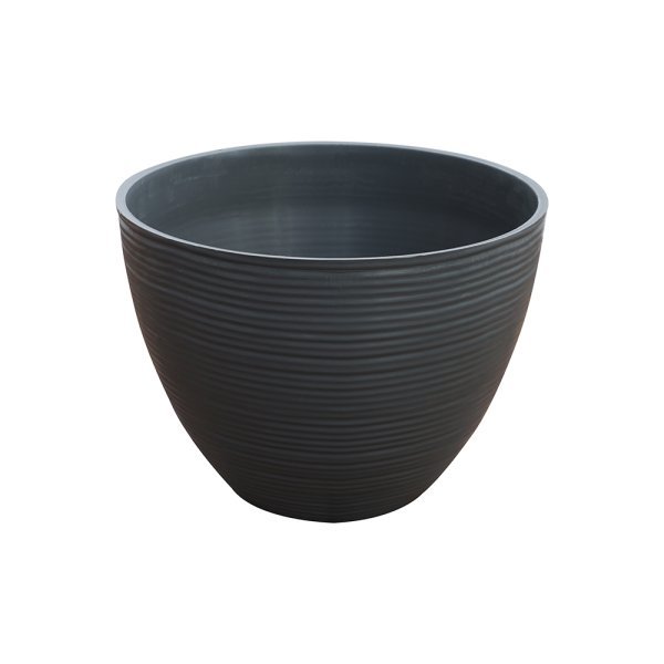 Felton FBL2477 round flower pot in Grey, 15 × 15 × 14 cm