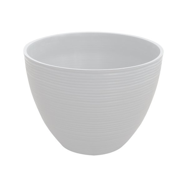 Felton FBL2479 round flower pot in White, 26 × 26 × 19 cm