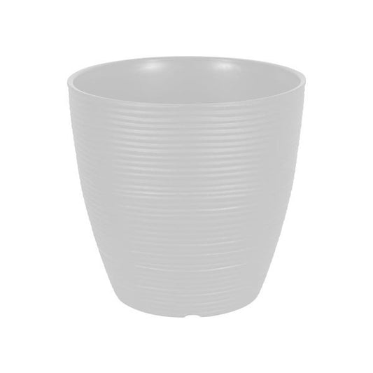 Felton FBL2548 round flower pot in White, 33 × 33 × 31.5 cm