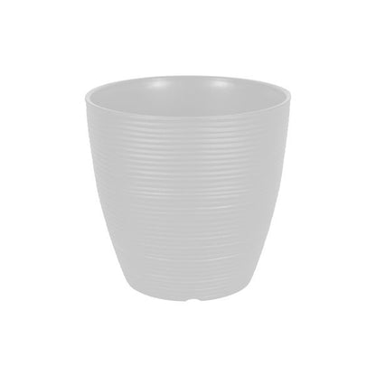 Felton FBL2549 round flower pot in White, 26 × 26 × 27 cm