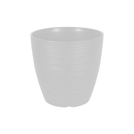 Felton FBL2549 round flower pot in White, 26 × 26 × 27 cm