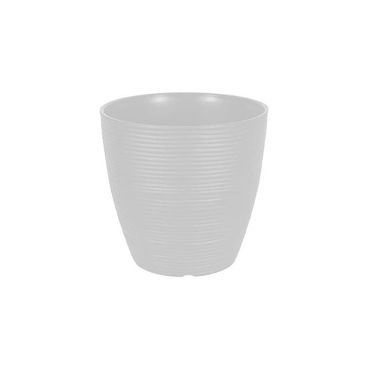 Felton FBL2551 round flower pot in White, 15 × 15 × 19 cm