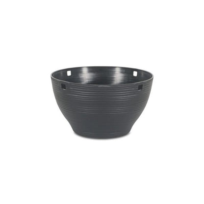 Felton FBL2571H round flower pot in Dark Grey, 19 × 19 × 13 cm