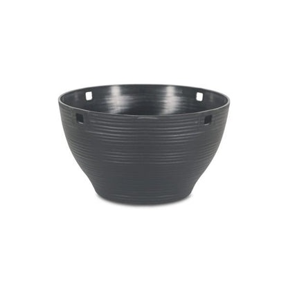 Felton FBL2572H round flower pot in Dark Grey, 25 × 25 × 14 cm