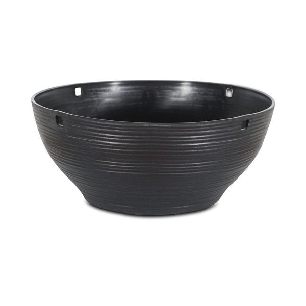 Felton FBL2574H round flower pot in Dark Brown, 36 × 36 × 15 cm