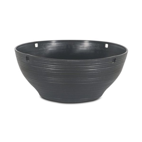 Felton FBL2574H round flower pot in Dark Grey, 36 × 36 × 15 cm