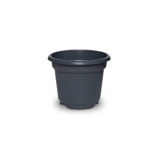 Felton FBL2591S Round Plastic Flower Pot, 12.5 × 12.5 × 10 cm, Grey · 50 Pots