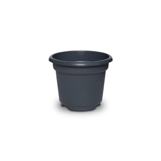Felton FBL2591S Round Plastic Flower Pot, 12.5 × 12.5 × 10 cm, Grey · 50 Pots