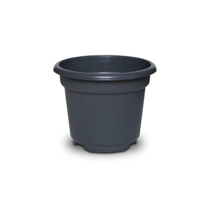 Felton FBL2592S Round Plastic Flower Pot, 16 × 16 × 11 cm, Grey · 50 Pots