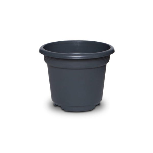 Felton FBL2592S Round Plastic Flower Pot, 16 × 16 × 11 cm, Grey · 50 Pots