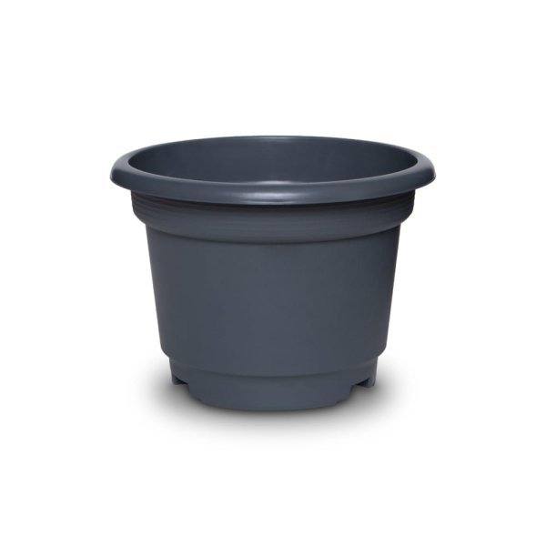 Felton FBL2593S round flower pot in Dark Grey, 19 × 19 × 13 cm