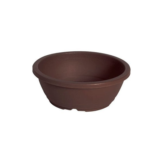 Felton FBL2685 round flower pot in Dark Brown, 15.6 × 15.6 × 5.7 cm