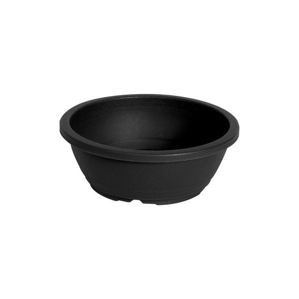 Felton FBL2685 round flower pot in Dark Grey, 15.6 × 15.6 × 5.7 cm