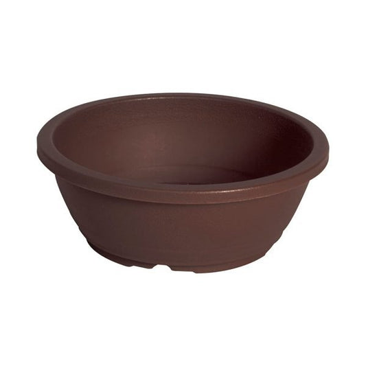 Felton FBL2687 round flower pot in Dark Brown, 24.5 × 24.5 × 9 cm
