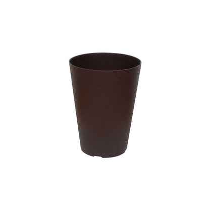 Felton FBL2714 Round Plastic Flower Pot, 23 × 23 × 30 cm, Brown Pot Only