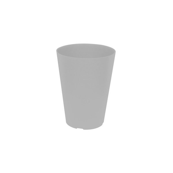 Felton FBL2714 Round Plastic Flower Pot, 23 × 23 × 30 cm, White Pot Only