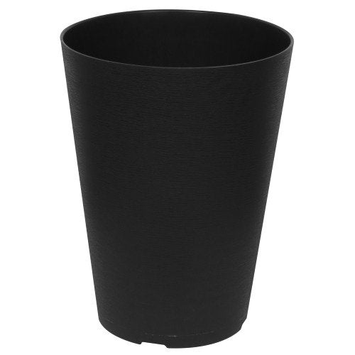 Felton FBL2737 Round Plastic Flower Pot, 33 × 33 × 45 cm, Grey Pot Only