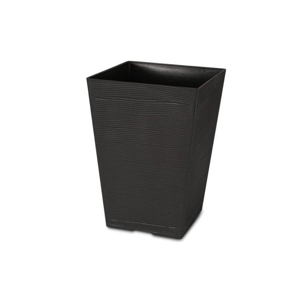 Felton FBL2454 square flower pot in Dark Brown, 28.7 × 28.7 × 40 cm