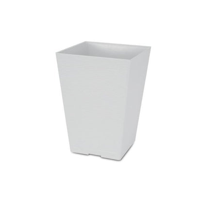 Felton FBL2454 square flower pot in White, 28.7 × 28.7 × 40 cm