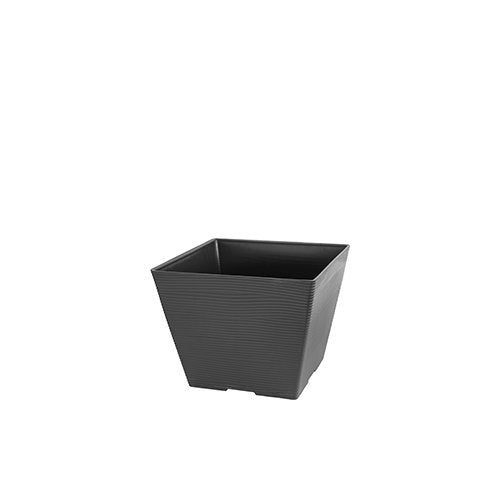 Felton FBL2491 square flower pot in Grey, 25 × 25 × 20 cm