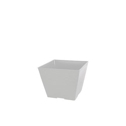 Felton FBL2491 square flower pot in White, 25 × 25 × 20 cm