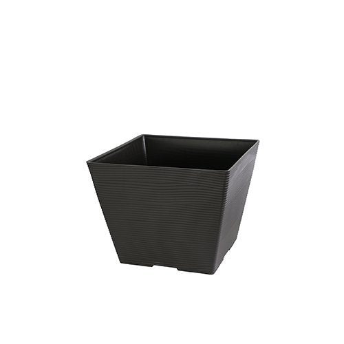 Felton FBL2492 square flower pot in Dark Brown, 30 × 30 × 26 cm